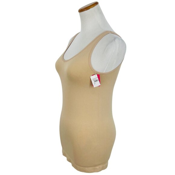 NWT Nordstrom x Free Press Beige Shapewear Scoop Neck Sleeveless Tank Top - Picture 3 of 10